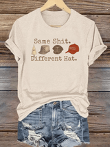 🔥Buy 3 Get 15% Off🔥Women's  Same shit Different costume Print T-Shirt