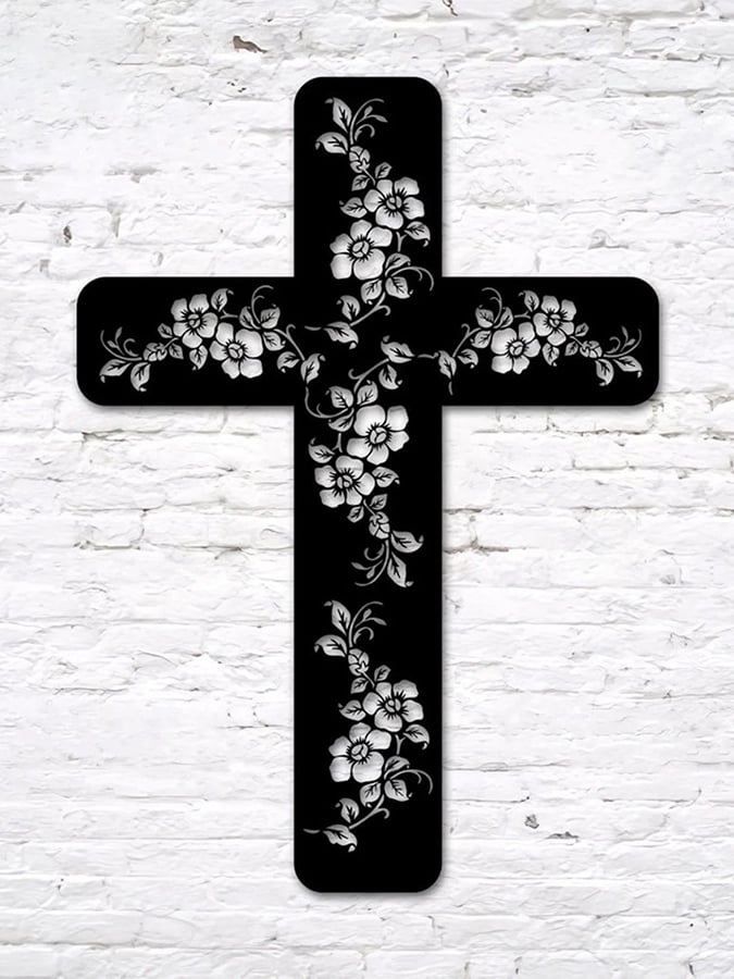 Women's Faith Vintage Handmade Double Layered Alloy Wooden Cross Necklace