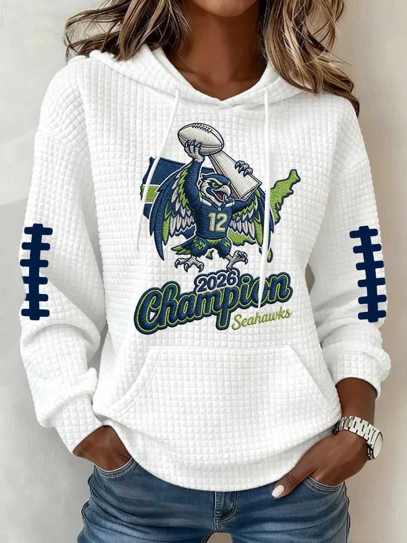 Women's Football Print Hoodie Sweatshirt