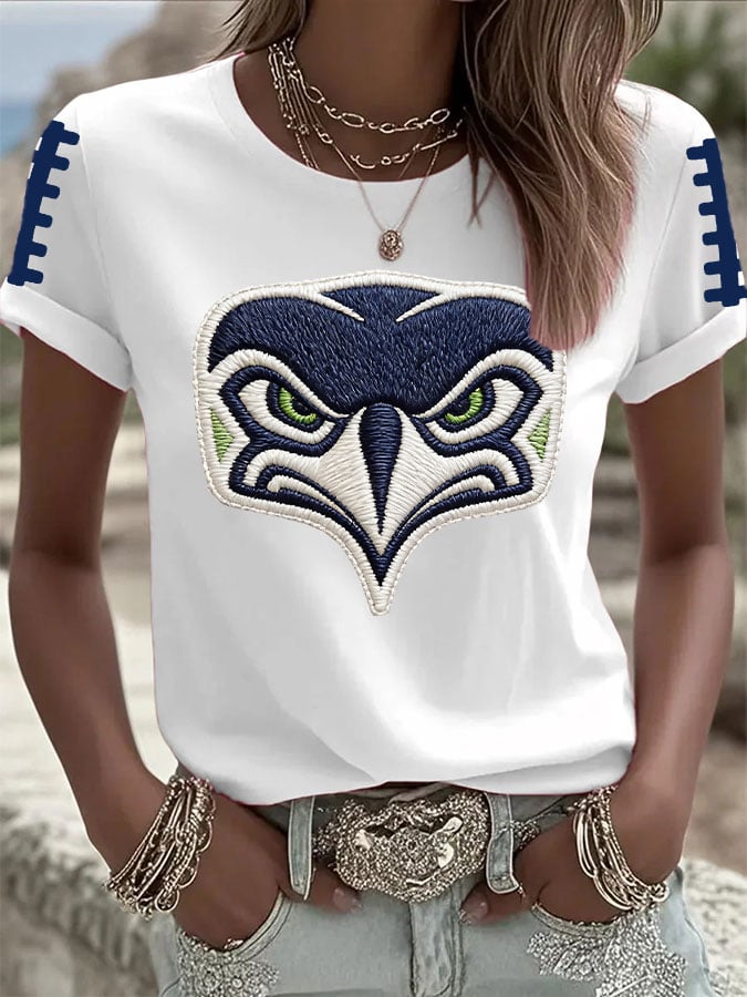 Women's Football Print Casual T-Shirt