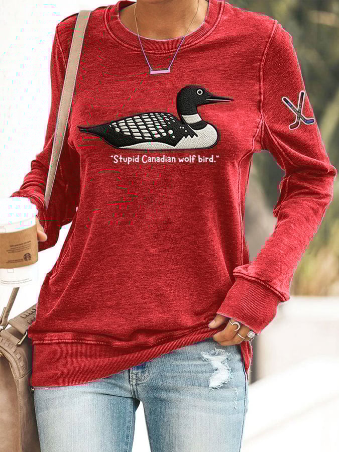 Women's Hockey Romance Print Casual Sweatshirt