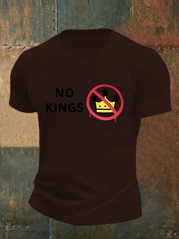 🔥Buy 3 Get 15% Off🔥Men's   NO KINGS Print T-Shirt