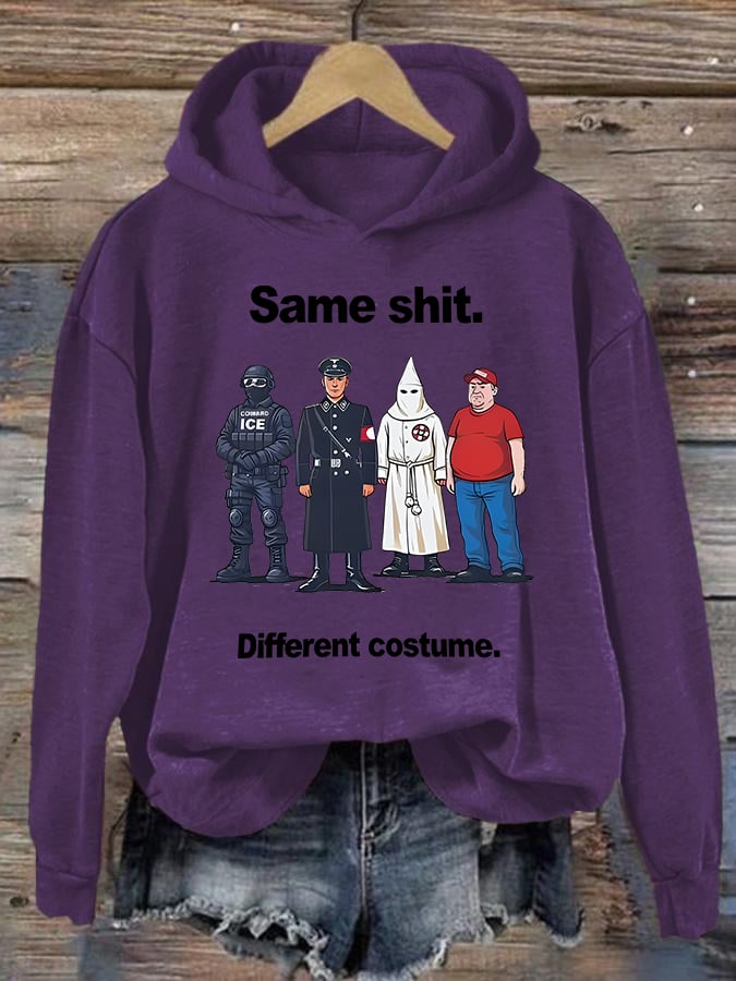 🔥Buy 3 Get 15% Off🔥Women's  Same shit Different costume  Print  Hoodie