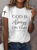 Women's God Is Always On Time T-Shirt
