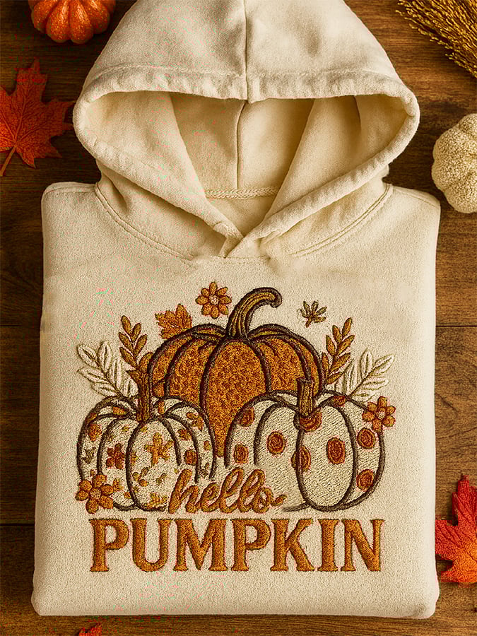 Women's Autumn Pumpkin Print Sweatshirt
