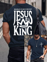 🔥Buy 3 Get 15% Off🔥Men's REGARDLESS OF WHO IS PRESIDENT! JESUS IS KING Print T-Shirt