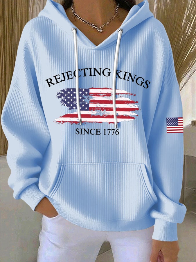 🔥Buy 3 Get 15% Off🔥Women's Casual FDT REJECTING KINGS SINCE 1776 Hoodie