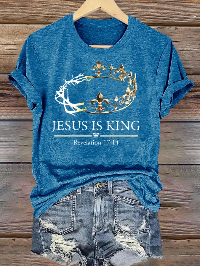 Women's  Jesus Is King Christian  T-Shirt