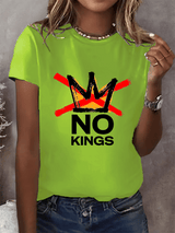 🔥Buy 3 Get 15% Off🔥Women's  America has No Kings Printed Casual T-Shirt