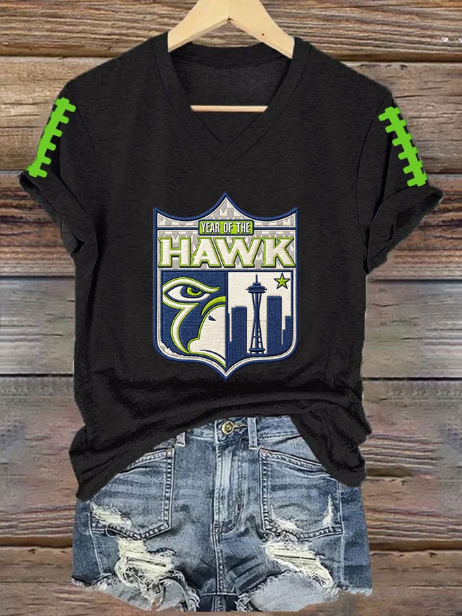 Women's Football Printed T-Shirt