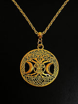 North American Tree of Life Moon Symbol Faith Necklace
