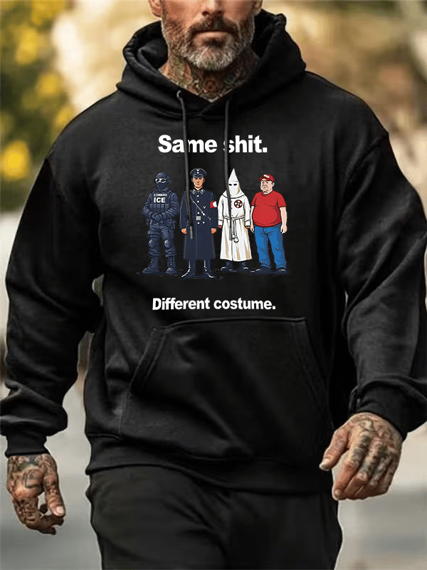 🔥Buy 3 Get 15% Off🔥Men's  Same shit Different costume  Print  Hoodies