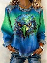 Women's Football Print Sweatshirt