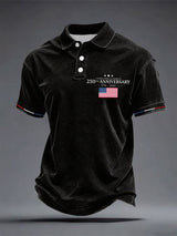 🔥Buy 3 Get 15% Off🔥Men's 250th Anniversary National Flag Print Casual Polo Shirt
