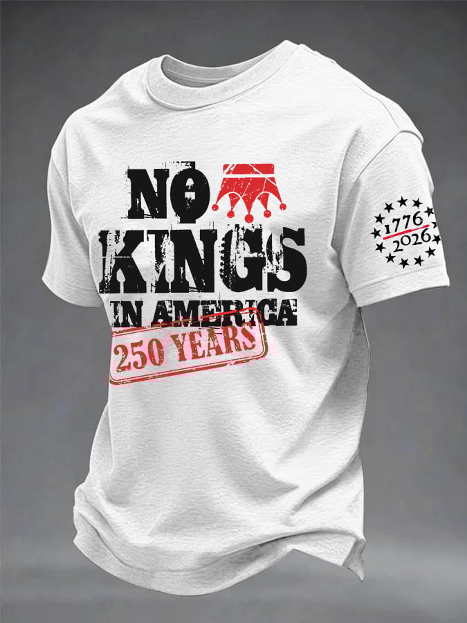🔥Buy 3 Get 15% Off🔥Men's No Kings In America Print T-shirt