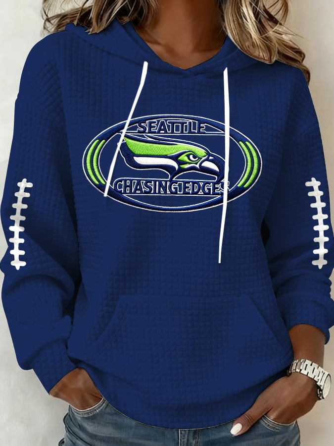 Women's Football Print Casual Sweatshirt