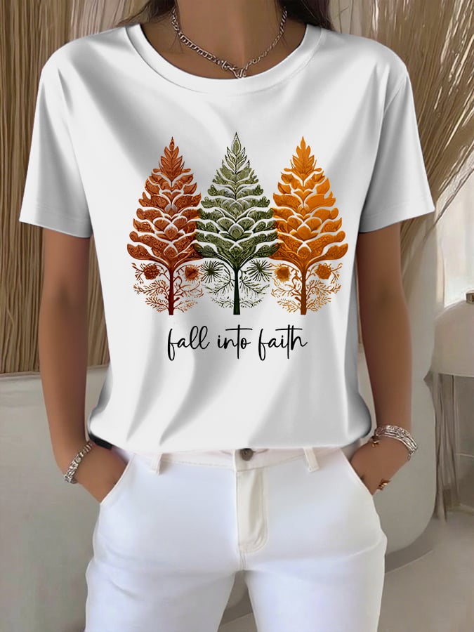 Women'S Casual "Throw Yourself Into The Arms Of Faith" Faith Short Sleeve T-Shirt