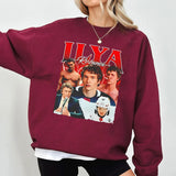 Hockey Romance Print Casual Sweatshirt