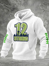 Men's Rugby Print Hooded Sweatshirt