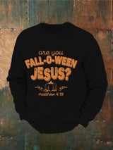 🔥Buy 3 Get 15% Off🔥Men's Are You Fall-O-Ween Jesus Print Casual Sweatshirt