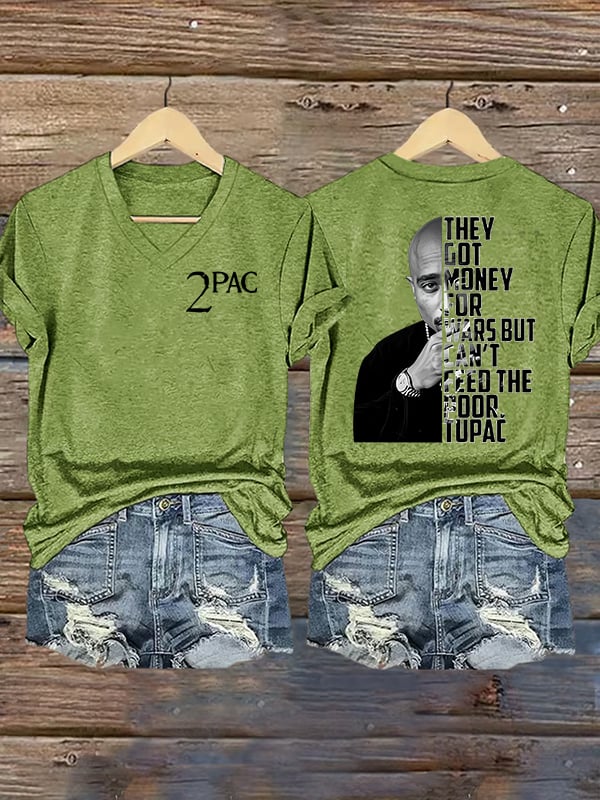 🔥Buy 3 Get 15% Off🔥Women's  2Pac Rapper Print T-Shirt