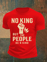 🔥Buy 3 Get 15% Off🔥Men's no king but the people KC N kind print  T-Shirt