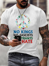 🔥Buy 3 Get 15% Off🔥Men's No Kings No Fascists Print T-Shirt