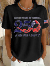 🔥Buy 3 Get 15% Off🔥Women's 250 Years Print Waffle T-shirt