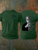 🔥Buy 3 Get 15% Off🔥Men's  2Pac Rapper  Print  T-Shirt
