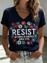 🔥Buy 3 Get 15% Off🔥Women's With No King Pattern Print Retro T-Shirt