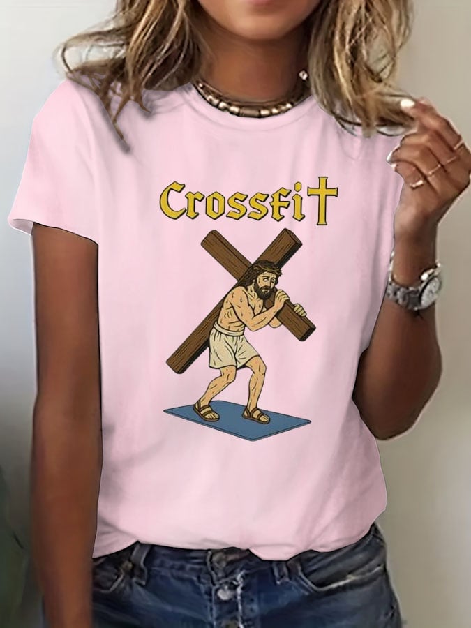 🔥Buy 3 Get 15% Off🔥Women's Crossfit Jesus  Print Casual T-Shirt
