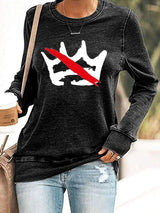 🔥Buy 3 Get 15% Off🔥Women's Retro No Kings Print Sweatshirt
