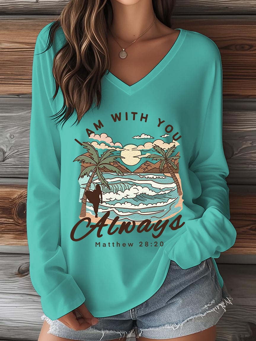 Women'S Casual Faith Long Sleeve T-Shirt