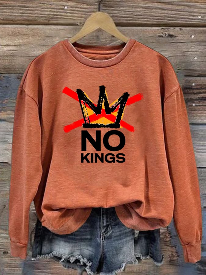 🔥Buy 3 Get 15% Off🔥Women's  America has No Kings Printed Casual Sweatshirt