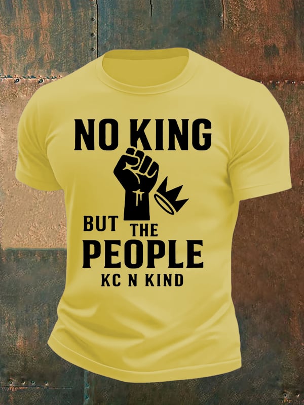 🔥Buy 3 Get 15% Off🔥Men's no king but the people KC N kind print  T-Shirt