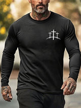 🔥Buy 3 Get 15% Off🔥Men's Faith Cross Print Crew Neck T-shirt