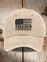 Unisex Freedom American Flag Print Baseball Cap