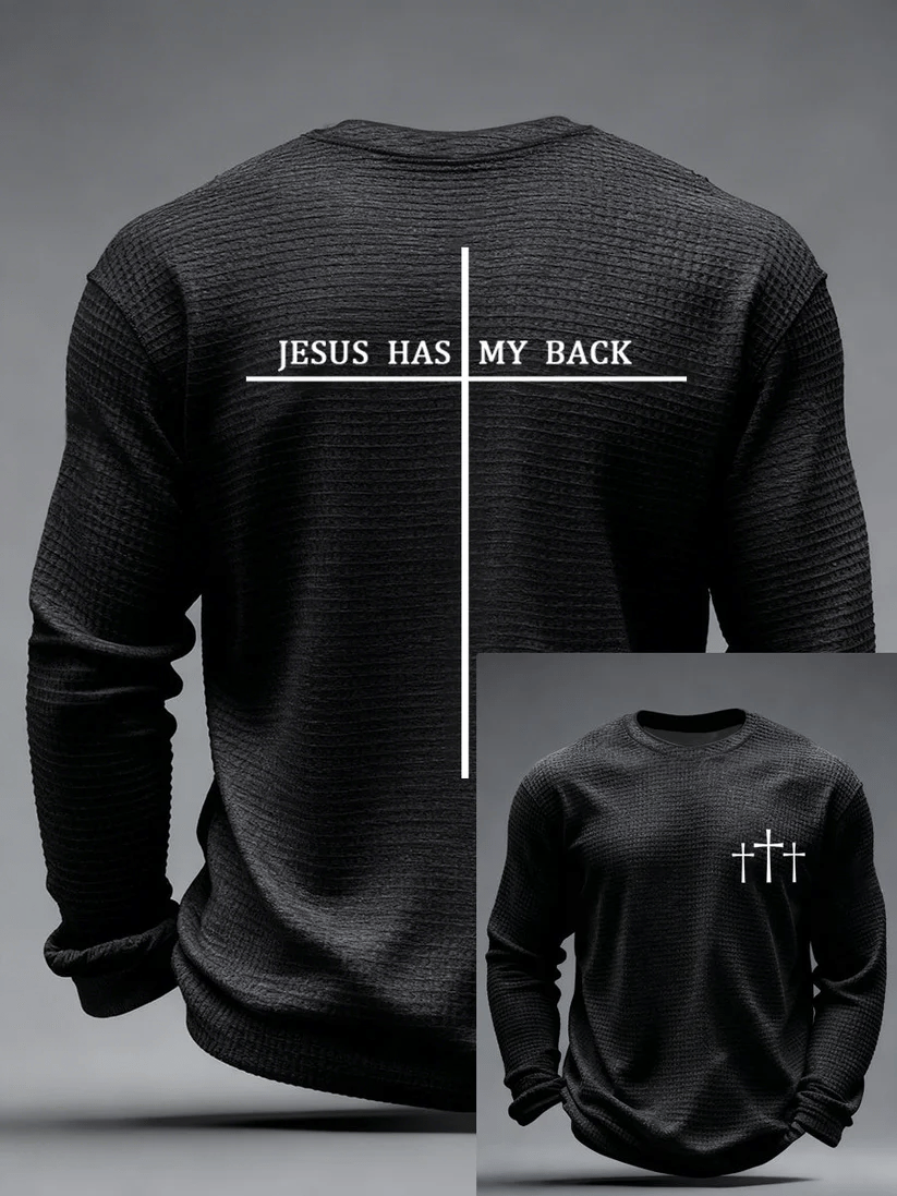 Men's Faith Printed Casual Long-Sleeved Top