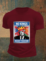 🔥Buy 3 Get 15% Off🔥Men's   NO KINGS RESIST FASCISM T-shirt