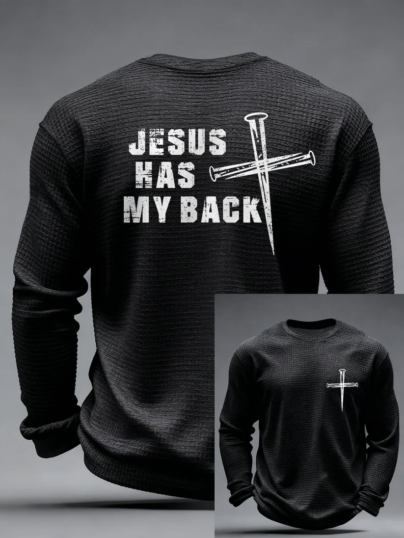 Men's Faith Printed Casual Long-Sleeved Top