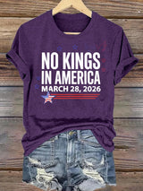 🔥Buy 3 Get 15% Off🔥Women's  NO KINGS IN AMERICA  Print  T-Shirt