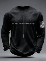 Men's Casual Faith Print T-shirt