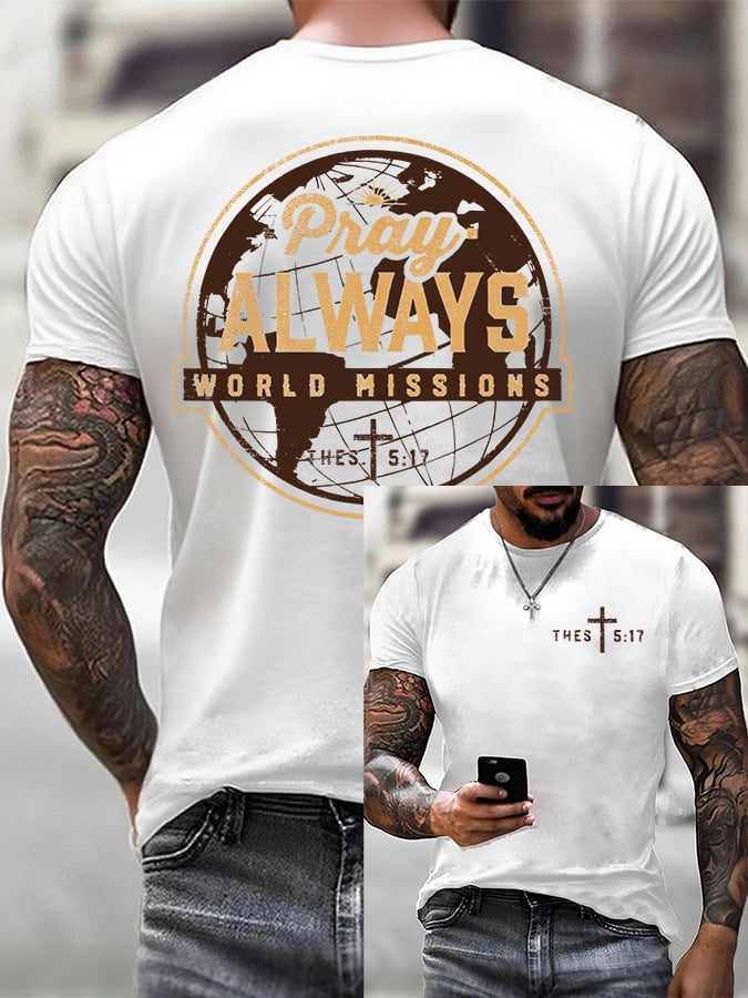 Men'S Casual Faith Short-Sleeved T-Shirt
