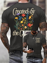 Men'S Casual "God Created Everything" Faith Short-Sleeved T-Shirt