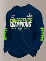 Men's Football Printed Waffle Top