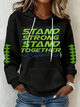 Women's Football Print Hoodie Sweatshirt