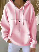 Women's Casual Faith Ribbed Hoodie