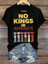 🔥Buy 3 Get 15% Off🔥V-Neck Retro No Kings III 50 State Nationwide Protest March 28th Print T-Shirt