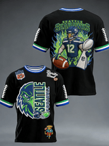 Men's Rugby Pattern Short-Sleeved T-Shirt