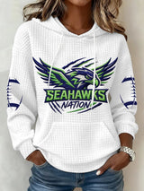 Women's Football Print Casual Sweatshirt